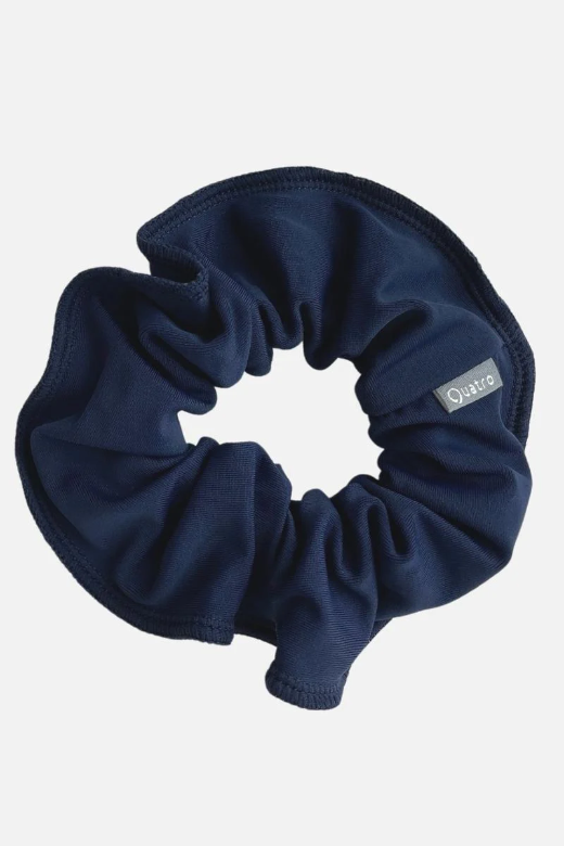 Navy Lycra Scrunchie