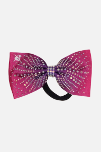 Pink to Purple Ombre Rhinestone Bow