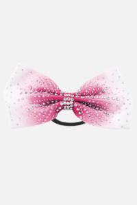 Pink Ombre Rhinestone Bow