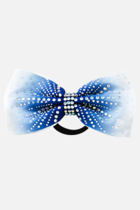 Blue Ombre Rhinestone Bow