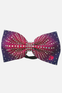 Purple to Pink Ombre Rhinestone Bow