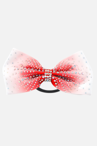 Red Ombre Rhinestone Bow