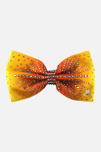 Yellow to Orange Ombre Rhinestone Bow