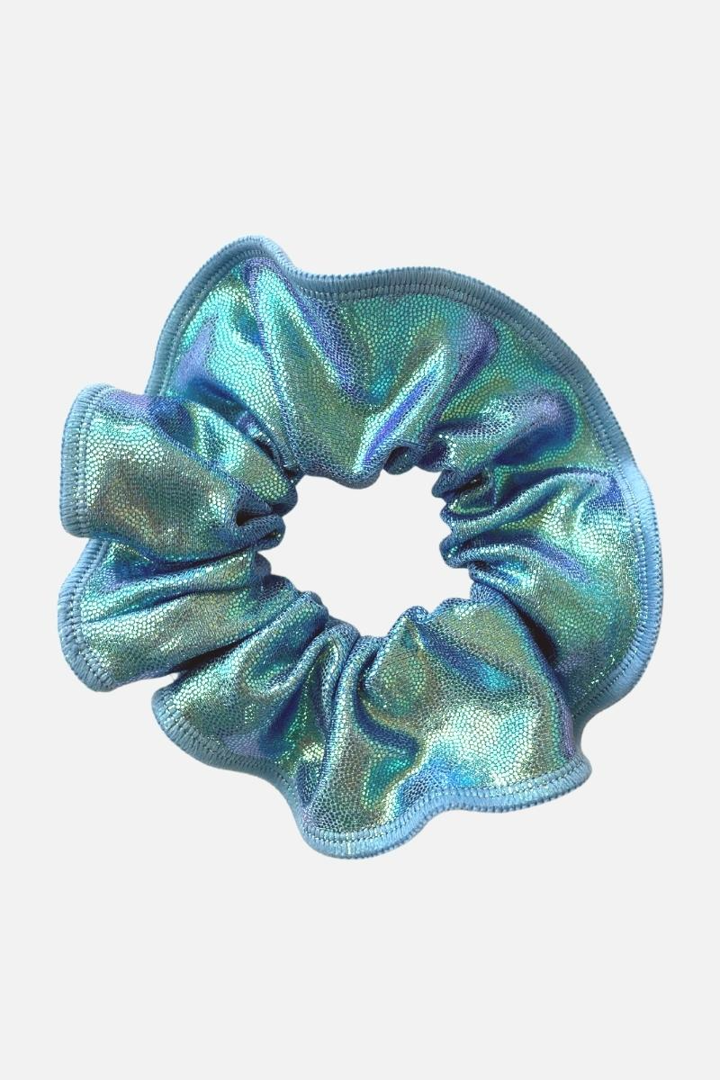 Opal Blue Wet Look Scrunchie